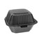 Pactiv Foam Hinged Containers, Sandwich, 5.75x5.75x3.25, 1-Comp, Blk, PK504 YHLB06000000 - alternate 1